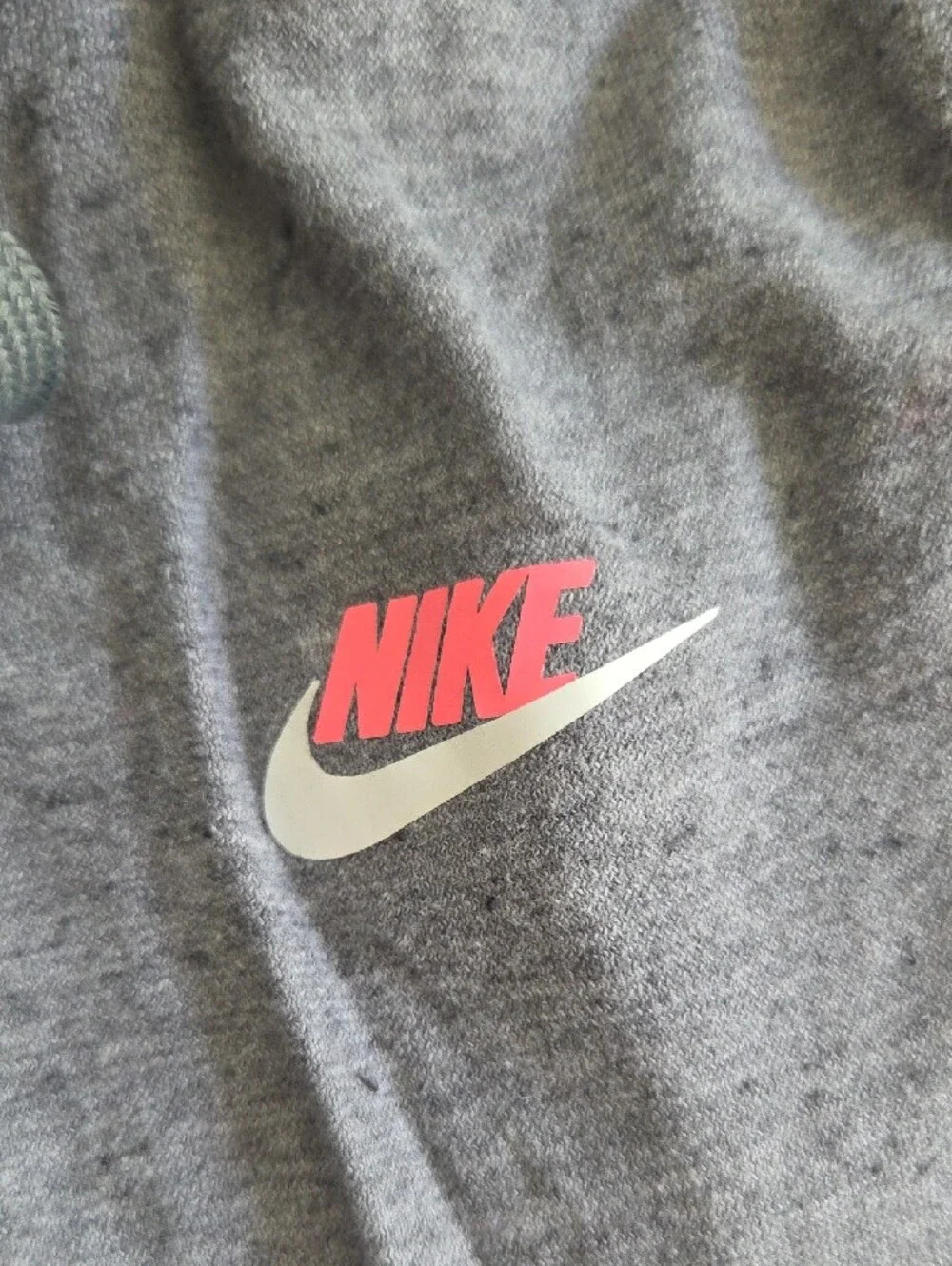 Nike Kids Heather Gray Joggers with Pink Swoosh